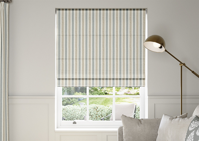 Port Laurent Stripe, Shoreline Blue - Roman Blind - Image 3